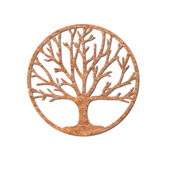 Corten čelična zidna dekoracija Drvo