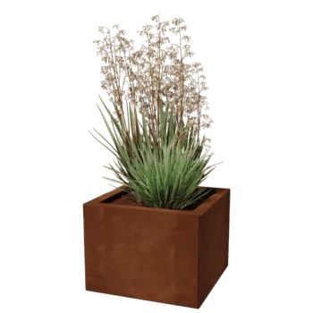Corten čelik tegla za cvijeće - Kvadrat - 40 x 40 cm