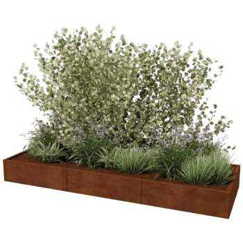 Corten čelik tegla za cvijeće XXL - Pravokutnik - 300 x 100 cm