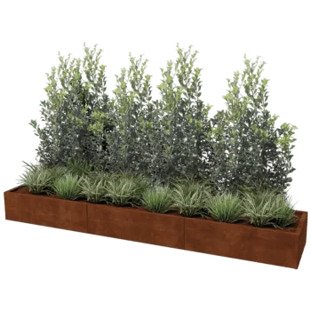 Corten čelik tegla za cvijeće XXL - Pravokutnik - 300 x 60 cm