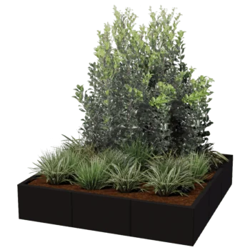 Čelična tegla za cvijeće XXL - Kvadrat - 150 x 150 cm