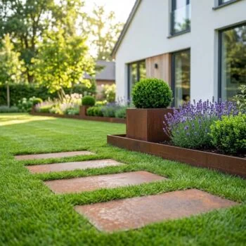 Corten čelika ploča za stazu - Pravokutnik - 60 x 25 cm