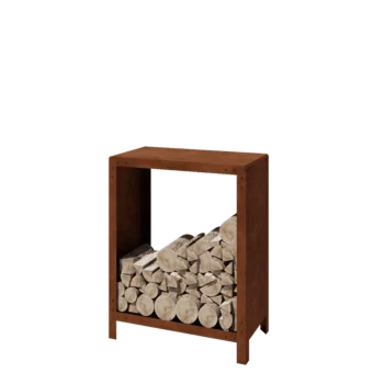 Corten čelik spremište za drva - Indiana - 80 x 40 x 100 cm