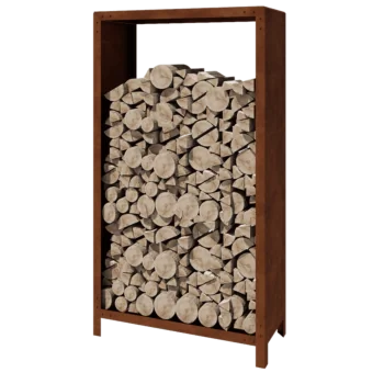 Corten čelik spremište za drva - Indiana - 100 x 40 x 180 cm