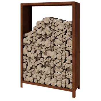 Corten čelik spremište za drva - Indiana - 120 x 40 x 180 cm
