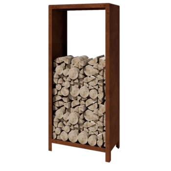 Corten čelik spremište za drva - Indiana - 80 x 40 x 180 cm