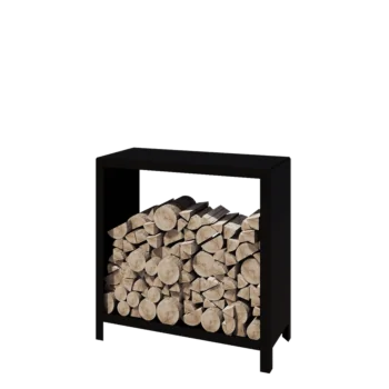 Čelično spremište za drva - Indiana - 100 x 40 x 100 cm - RAL9005 mat (crna)