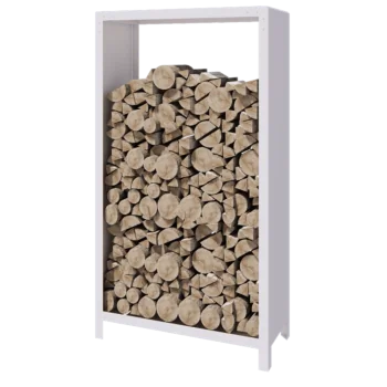 Čelično spremište za drva - Indiana - 100 x 40 x 180 cm - RAL9010 mat (bijela)