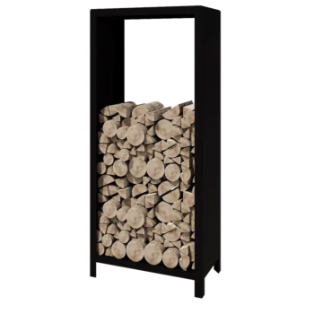 Čelično spremište za drva - Indiana - 80 x 40 x 180 cm - RAL9005 mat (crna)