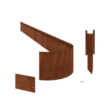 Corten čelik vrtnog ruba - Zgnječen FLEX - Visina 23 cm - Kompletan set 15 metru