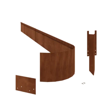 Corten čelik vrtnog ruba - Zgnječen FLEX - Visina 23 cm - Kompletan set 24 metru