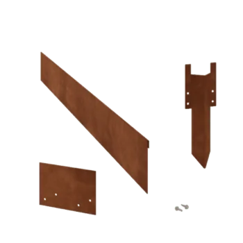 Corten čelik vrtnog ruba - Zgnječen - Visina 13 cm - Kompletan set 15 metru