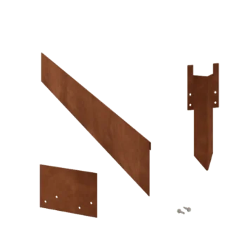 Corten čelik vrtnog ruba - Zgnječen - Visina 13 cm - Kompletan set 24 metru