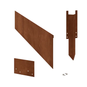 Corten čelik vrtnog ruba - Zgnječen - Visina 23 cm - Kompletan set 24 metru