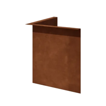 Corten čelik vrtnog ruba - Savijen - Unutarnji kut - Visina 34 cm