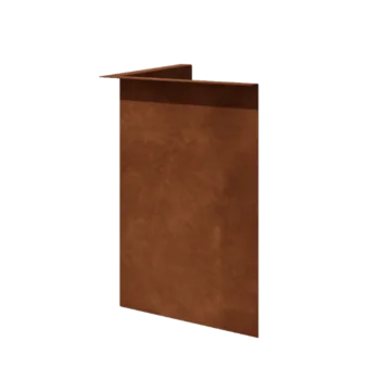 Corten čelik vrtnog ruba - Savijen - Unutarnji kut - Visina 45 cm