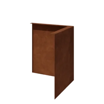 Corten čelik vrtnog ruba - Savijen - Vanjski kut - Visina 34 cm