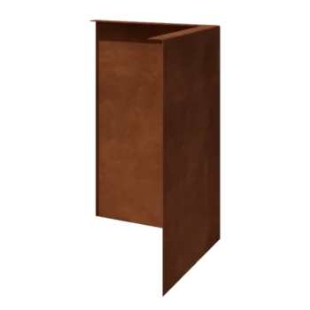 Corten čelik vrtnog ruba - Savijen - Vanjski kut - Visina 45 cm