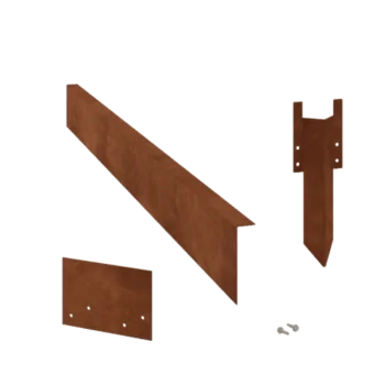 Corten čelik vrtnog ruba - Savijen - Visina 12 cm - Kompletan set 24 metru
