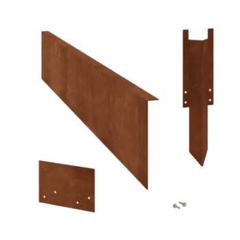 Corten čelik vrtnog ruba - Savijen - Visina 22 cm - Kompletan set 24 metru