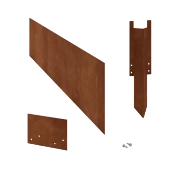 Corten čelik vrtnog ruba - Ravno - Visina 25 cm - Kompletan set 15 metru