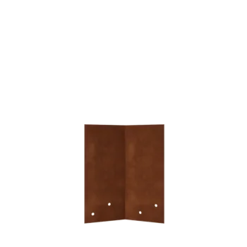 Corten čelik spojna ploča - 45° - Visina vrtnog ruba 22 / 25 cm