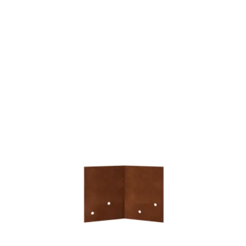 Corten čelik spojna ploča - 45° - Visina vrtnog ruba 12 / 15 cm