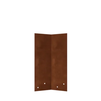Corten čelik spojna ploča - 45° - Visina vrtnog ruba 34 / 37,5 cm
