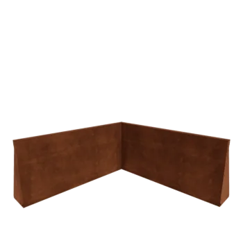 Corten čelik potporni zid - Unutarnji kut - 100 x 100 x 50 cm