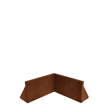 Corten čelik potporni zid - Unutarnji kut - 50 x 50 x 30 cm