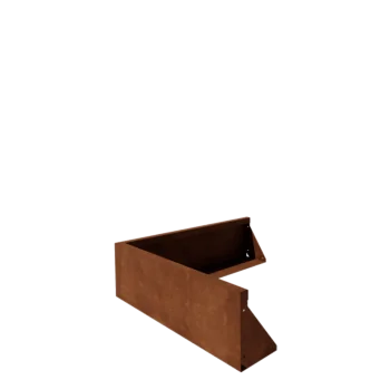 Corten čelik potporni zid - Vanjski kut - 100 x 100 x 30 cm