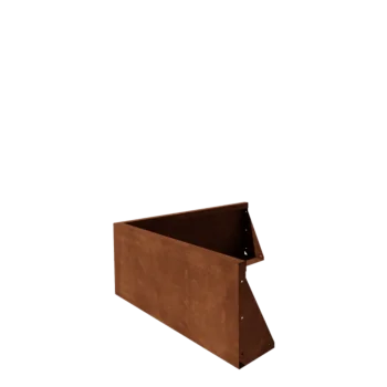 Corten čelik potporni zid - Vanjski kut - 100 x 100 x 40 cm