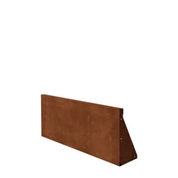 Corten čelik potporni zid - Ravno - 100 x 40 cm