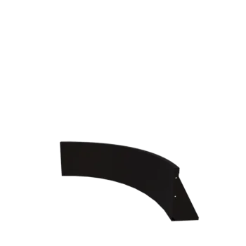 Čelični potporni zid - Unutarnji luk - 100 x 100 x 40 cm - RAL9005 mat (crna)