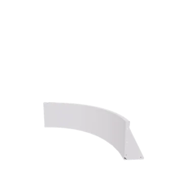 Čelični potporni zid - Unutarnji luk - 100 x 100 x 40 cm - RAL9010 mat (bijela)