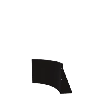 Čelični potporni zid - Vanjski luk - 50 x 50 x 50 cm - RAL9005 mat (crna)