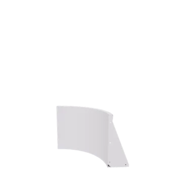 Čelični potporni zid - Vanjski luk - 50 x 50 x 50 cm - RAL9010 mat (bijela)