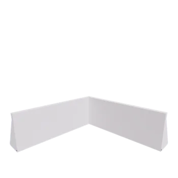 Čelični potporni zid - Unutarnji kut - 100 x 100 x 40 cm - RAL9010 mat (bijela)