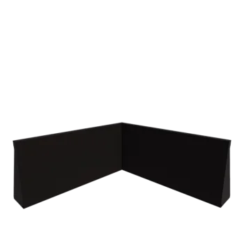 Čelični potporni zid - Unutarnji kut - 100 x 100 x 50 cm - RAL9005 mat (crna)