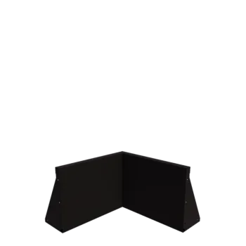 Čelični potporni zid - Unutarnji kut - 50 x 50 x 40 cm - RAL9005 mat (crna)