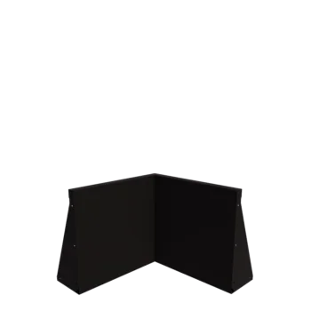 Čelični potporni zid - Unutarnji kut - 50 x 50 x 50 cm - RAL9005 mat (crna)