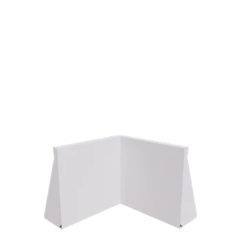 Čelični potporni zid - Unutarnji kut - 50 x 50 x 50 cm - RAL9010 mat (bijela)