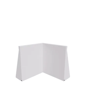 Čelični potporni zid - Unutarnji kut - 50 x 50 x 60 cm - RAL9010 mat (bijela)