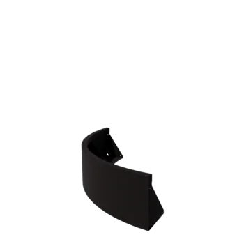 Čelični potporni zid - Vanjski luk - 100 x 100 x 30 cm - RAL9005 mat (crna)