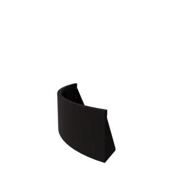 Čelični potporni zid - Vanjski luk - 100 x 100 x 40 cm - RAL9005 mat (crna)