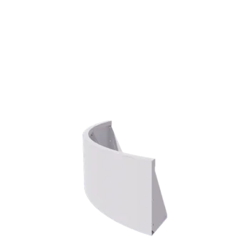 Čelični potporni zid - Vanjski luk - 100 x 100 x 40 cm - RAL9010 mat (bijela)