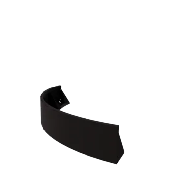 Čelični potporni zid - Vanjski luk - 150 x 150 x 30 cm - RAL9005 mat (crna)