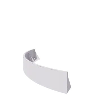 Čelični potporni zid - Vanjski luk - 150 x 150 x 30 cm - RAL9010 mat (bijela)