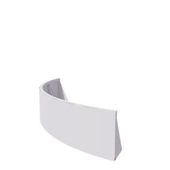 Čelični potporni zid - Vanjski luk - 150 x 150 x 40 cm - RAL9010 mat (bijela)