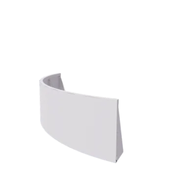 Čelični potporni zid - Vanjski luk - 150 x 150 x 50 cm - RAL9010 mat (bijela)